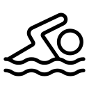 man swimming
